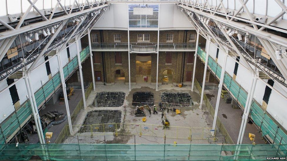 Imperial War Museum London atrium during the refurbishment