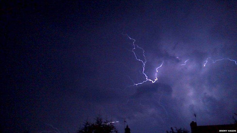 Lightning at in Great Baddow, Chelmsford