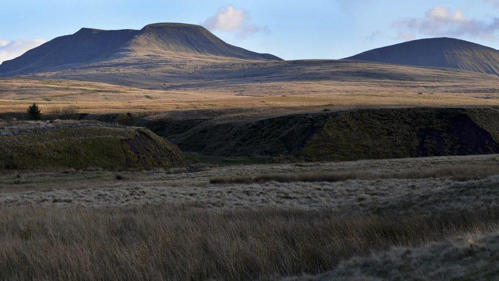 View across the Brecon Beacons