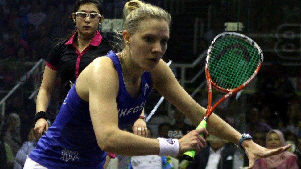 Squash player Laura Massaro