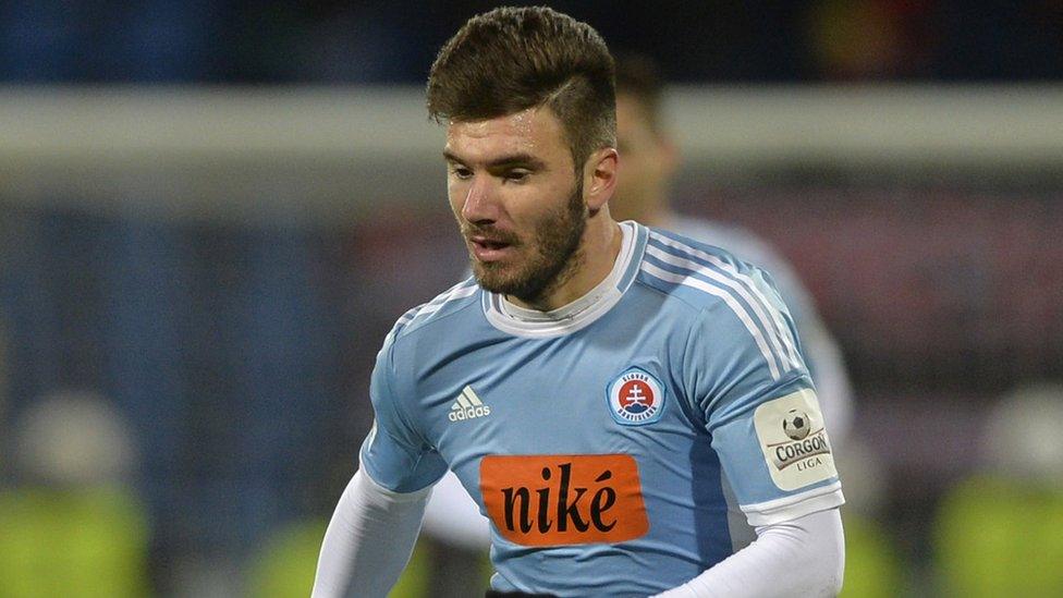 Marko Milinkovic struck twice in the last quarter of the match to win it for Slovan Bratislava