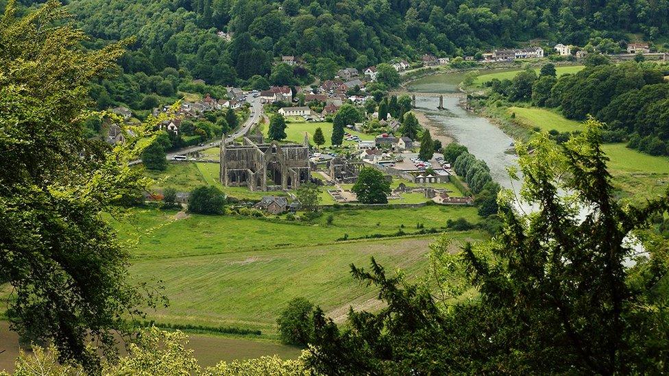 A view of Tintern Abbey, Monmouthshire