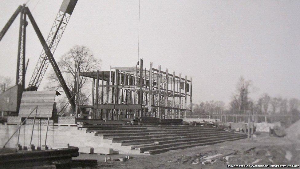 The entrance steps with the North Front in the distance, 4 December 1932