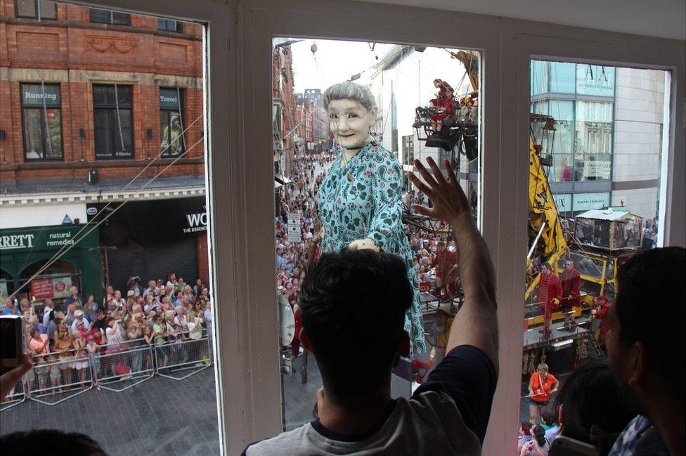 Grandmother in window