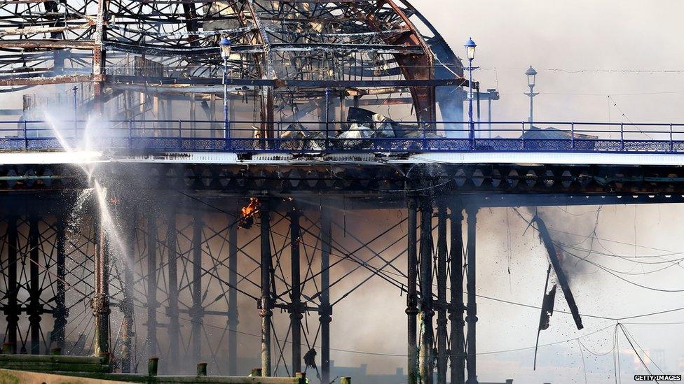 Part of Eastbourne pier has been destroyed by fire