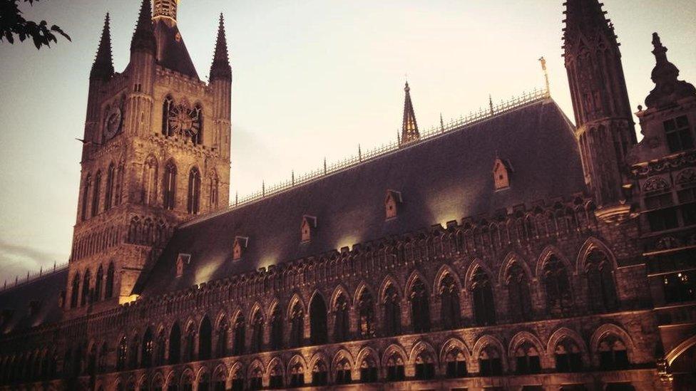 A large cathedral-like building, the In Flanders Fields Museum