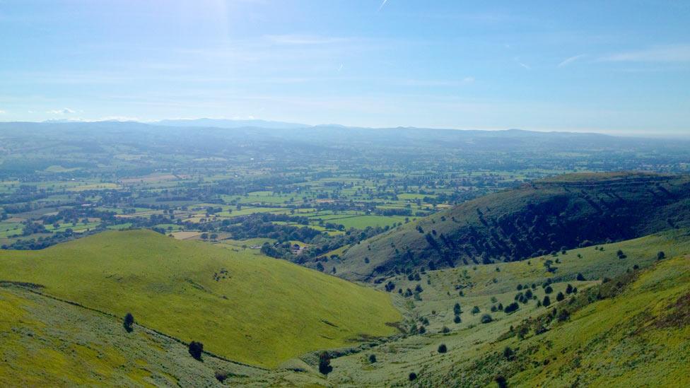 The Vale of Clwyd as seen from Moel Famau