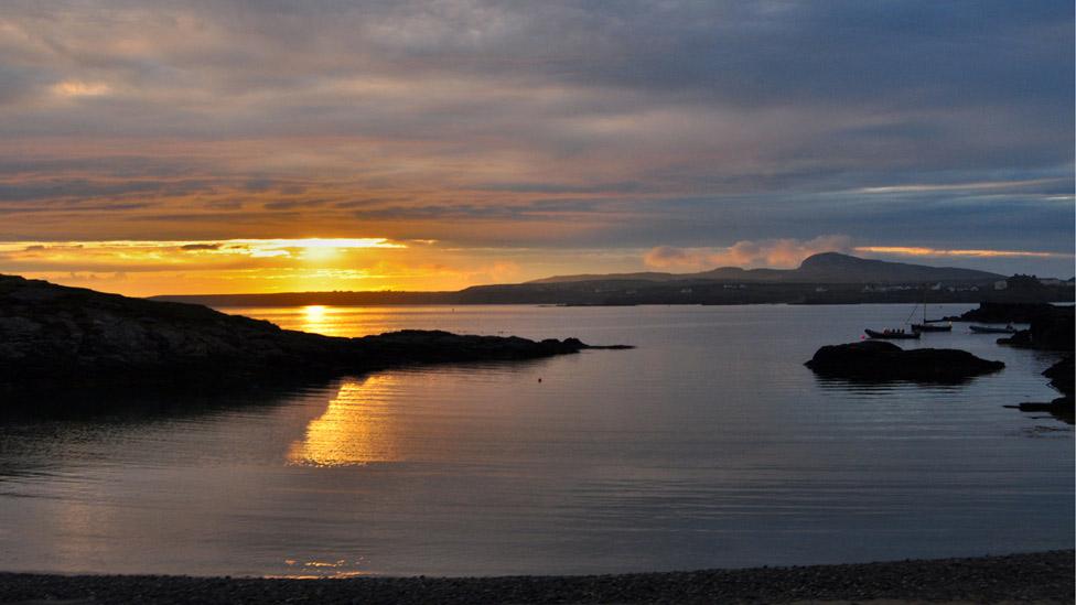 Trearddur Bay at sunset