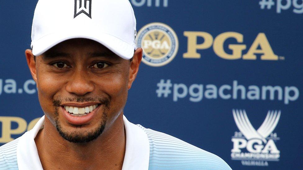 Tiger Woods speaks at the US PGA