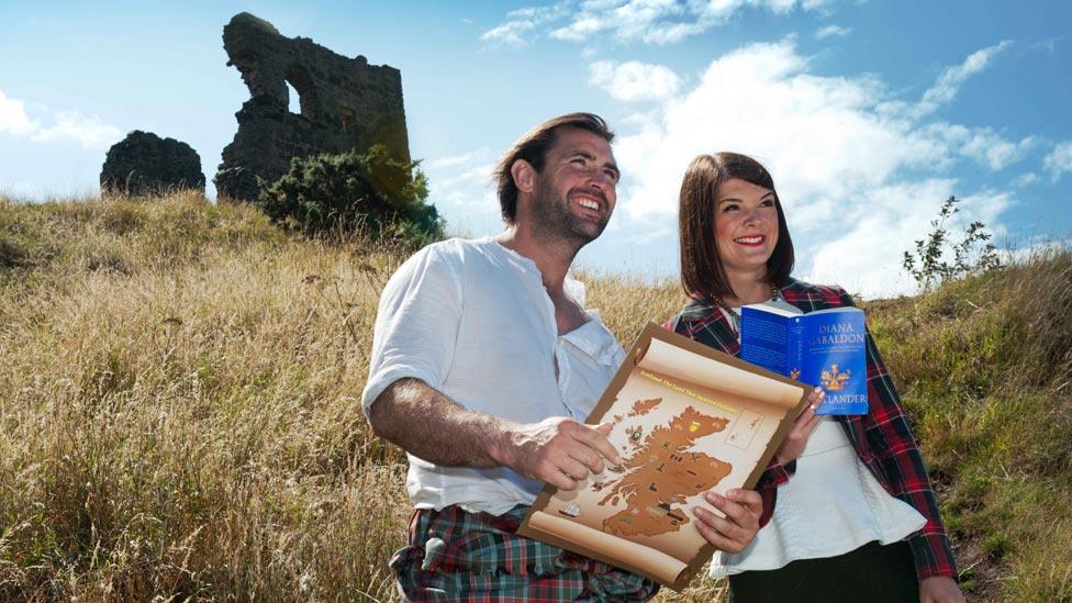 Actor Chris Capaldi and VisitScotland's Sarah Ormerod