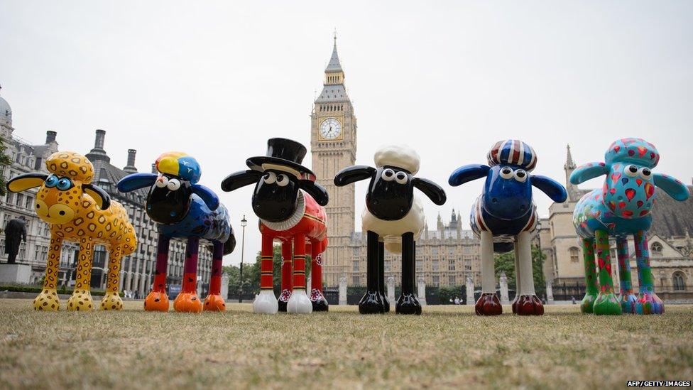 Shaun the Sheep sculptures