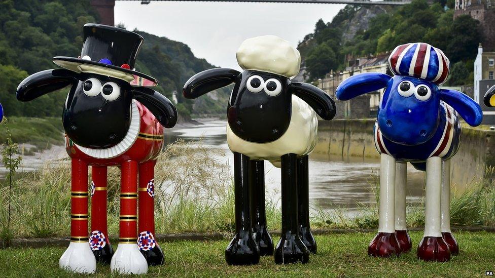 Shaun the Sheep sculptures