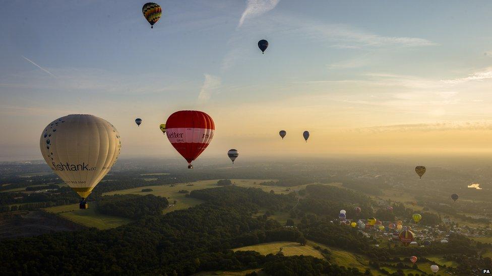 Hot air balloons