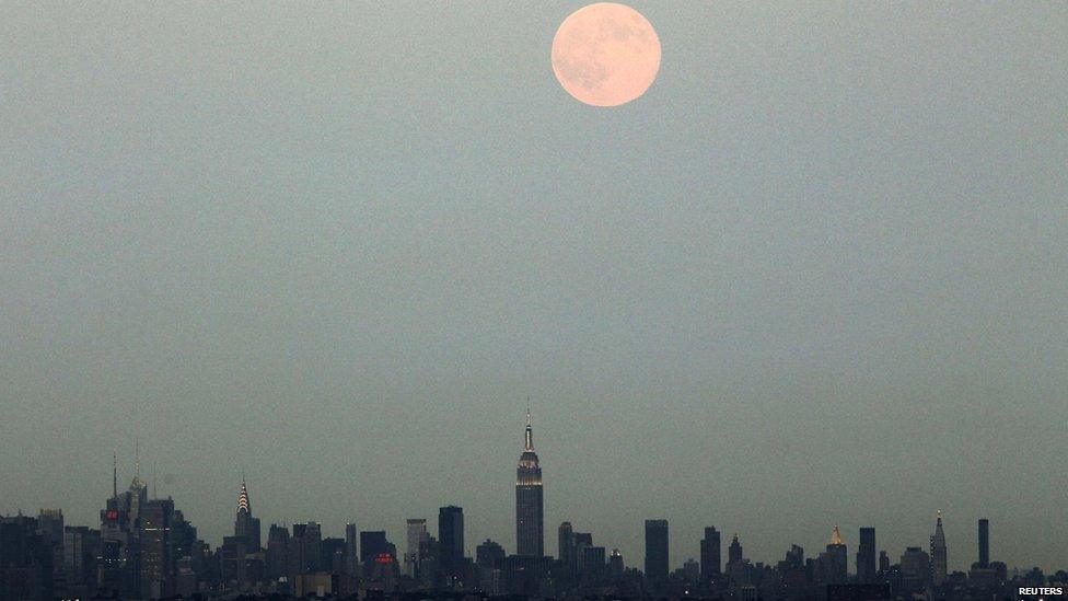 Supermoon in New York City