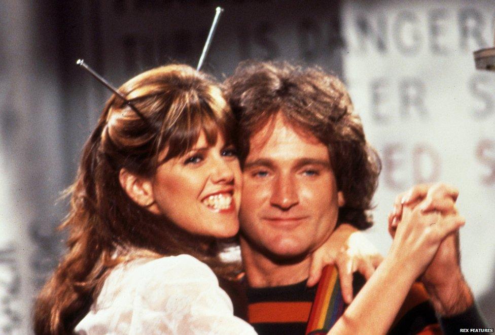 Pam Dawber and Robin Williams