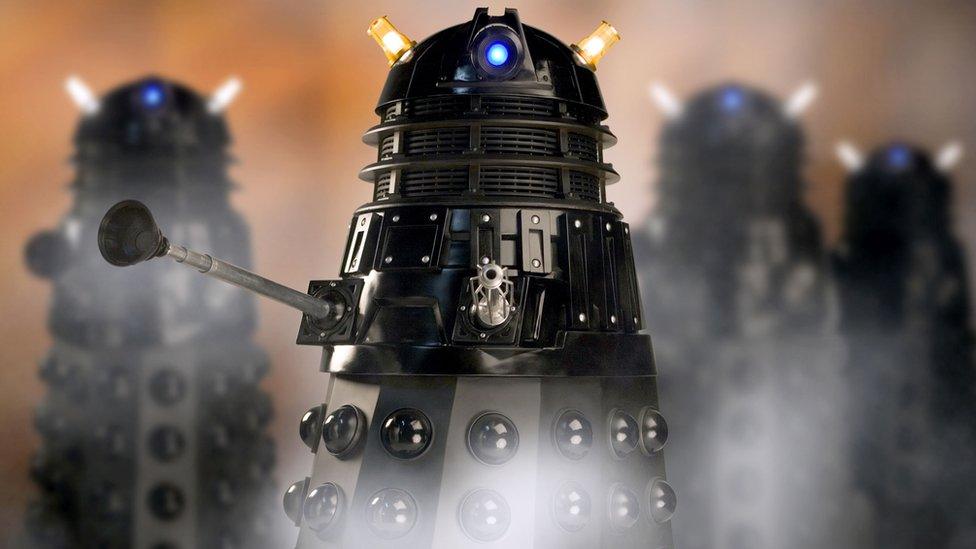 a group of Daleks