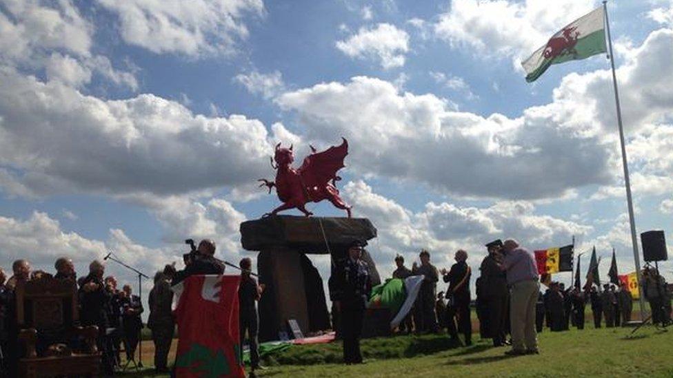 First Minister Carwyn Jones unveiled the monument