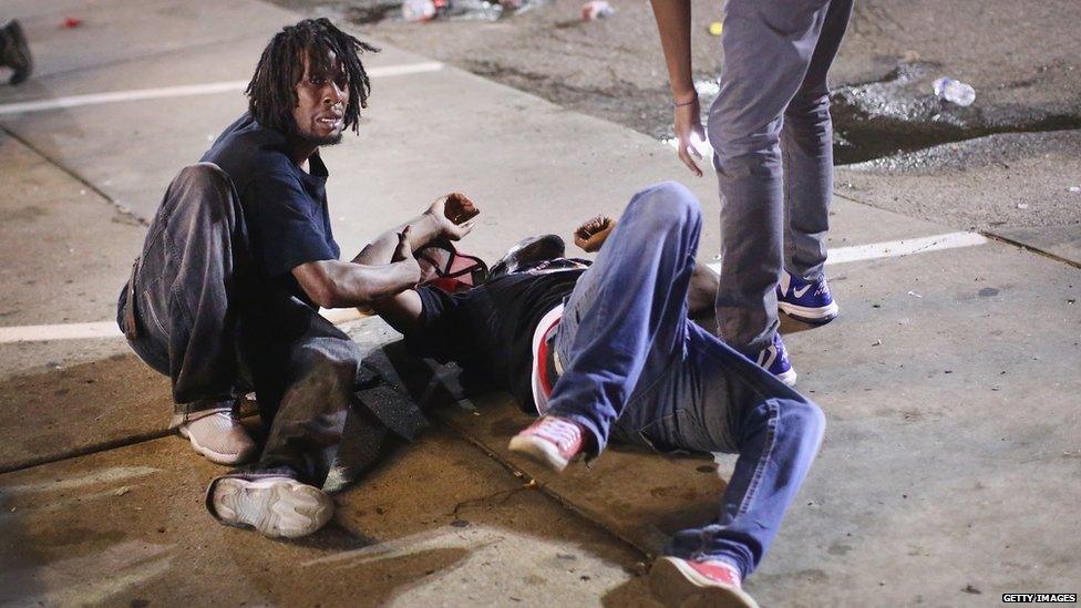 A protester is injured in Missouri