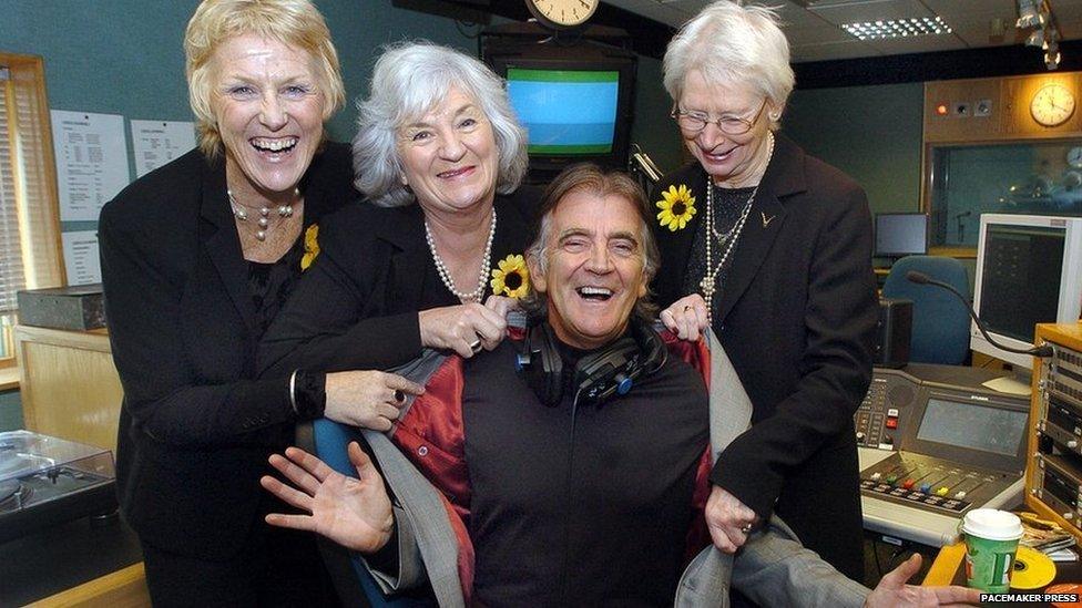 Gerry Anderson in Radio Foyle studio