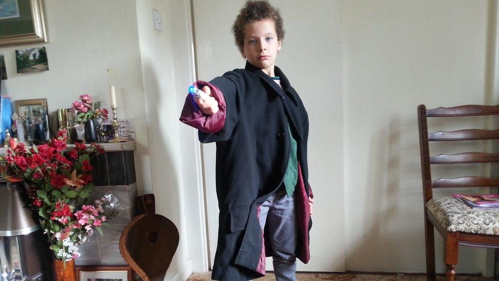 Child dressed up as Doctor Who