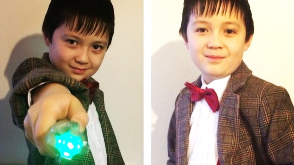 Child dressed up as Doctor Who