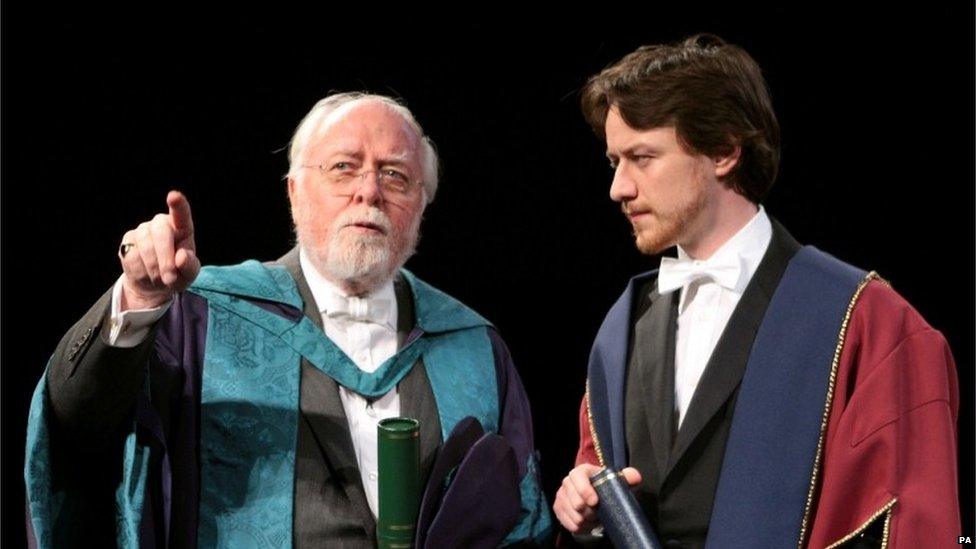 Lord Attenborough and James McAvoy