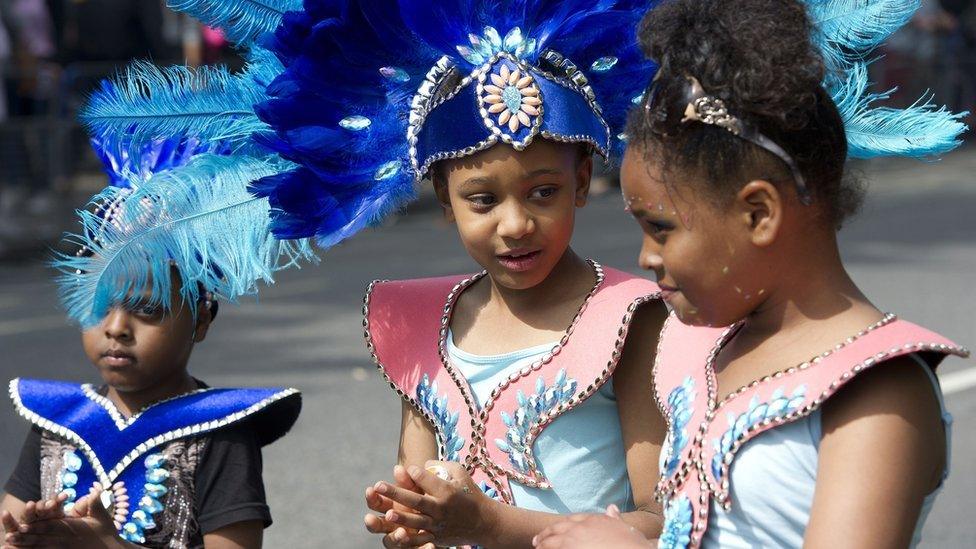 Girls at Notting Hill Carnival