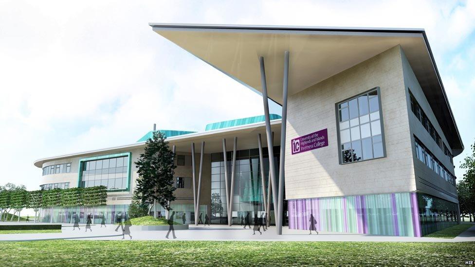 Entrance to new Inverness College UHI