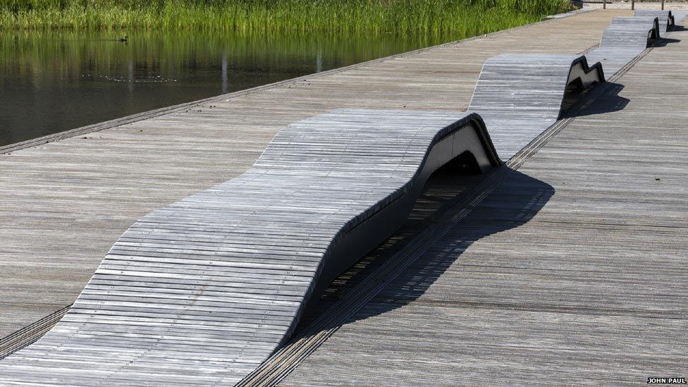 Decking at new Inverness Campus