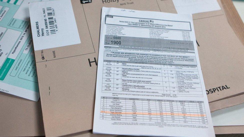 Trefniadau'r ffilmio // No TV set would be complete without a detailed filming schedule