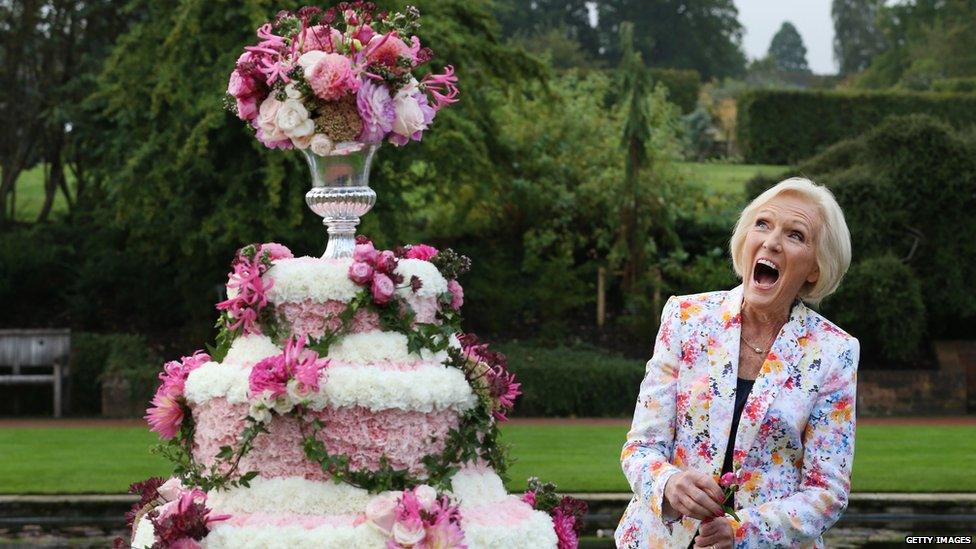 Mary Berry at Wisely Flower Show