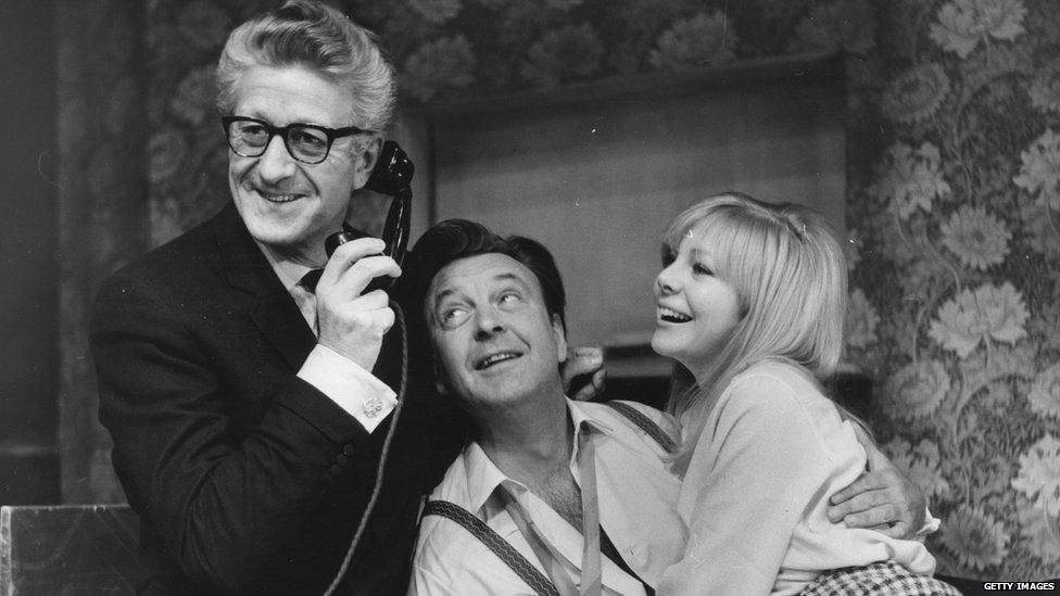 John Pertwee, Donald Sinden and Barbara Ferris in There's a Girl in My Soup