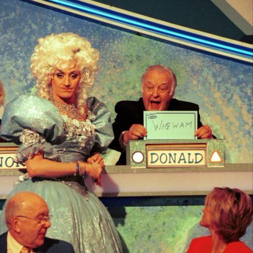 Donald Sinden and Lily Savage on Blankety Blank