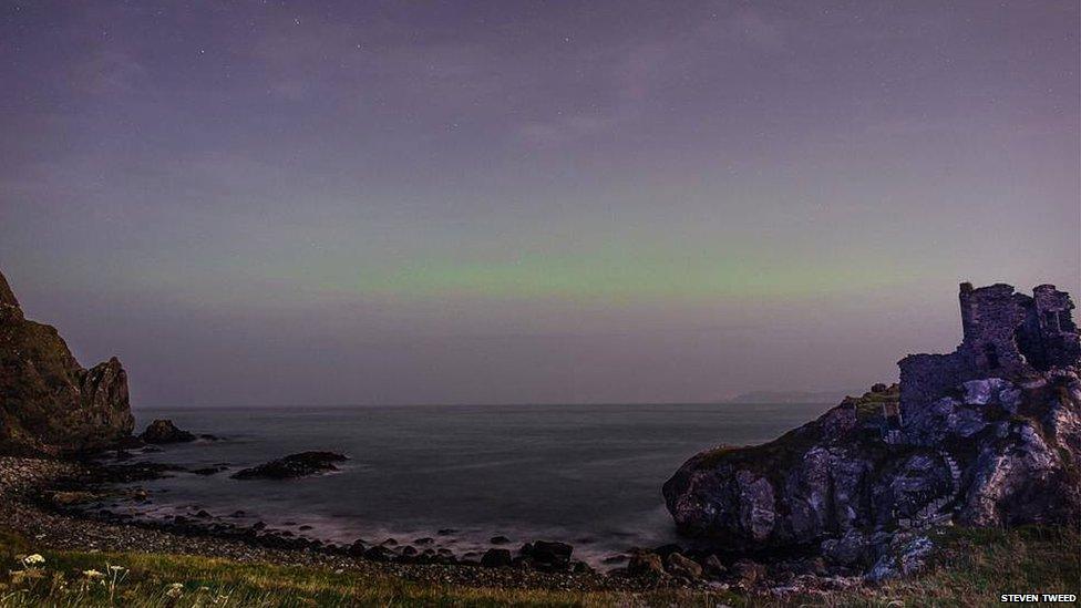 Kinbane Head aurora borealis