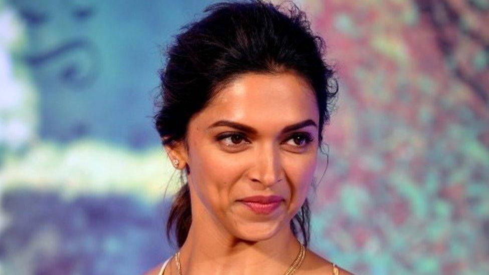 Bollywood actress Deepika Padukone at a promotional event for her new Hindi film "Finding Fanny" in Mumbai on August 11, 2014.