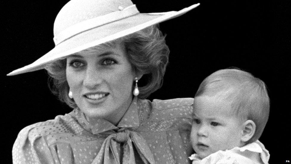 Princess Diana and baby Harry