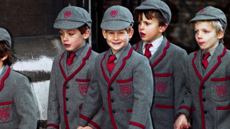 Prince Harry arriving for a school carol concert at St Matthew's Church