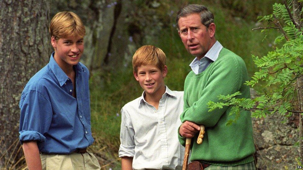 Prince William, Prince Harry and Prince Charles