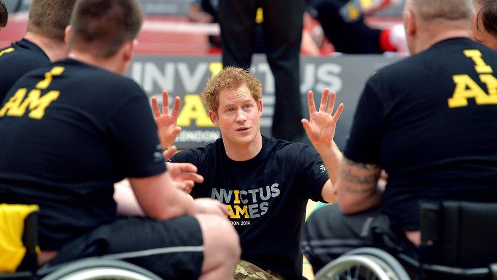 Prince Harry talks to Invictus Games competitors