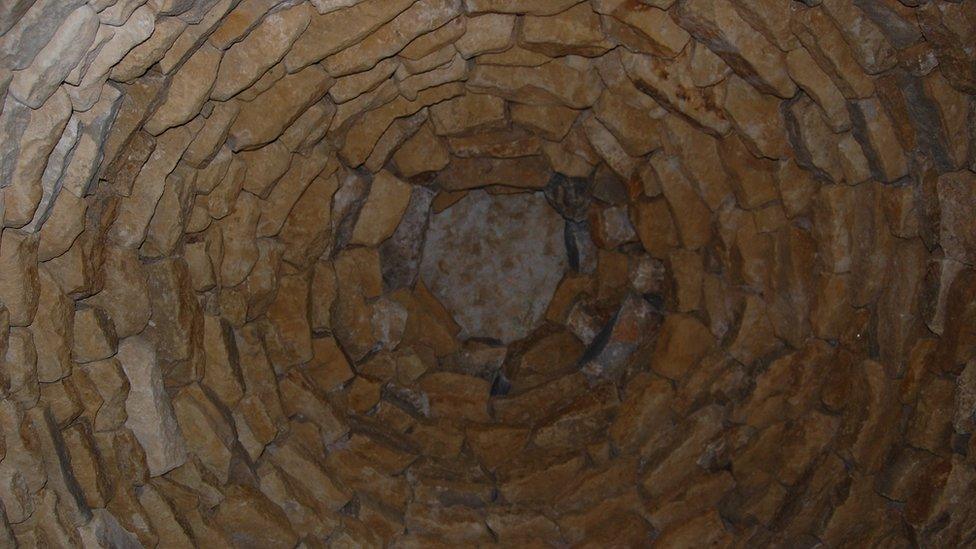 Inside the All Cannings long barrow