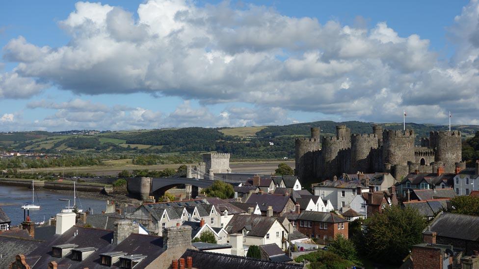 Overlooking the Conwy castle