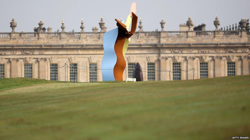 Formal gardens allow for display of sculpture