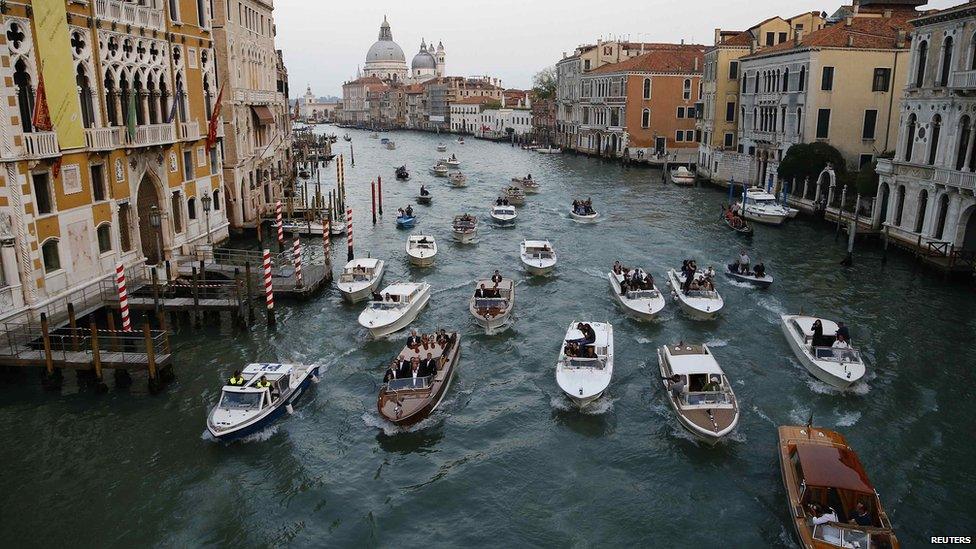 River taxis on the Grand Canal