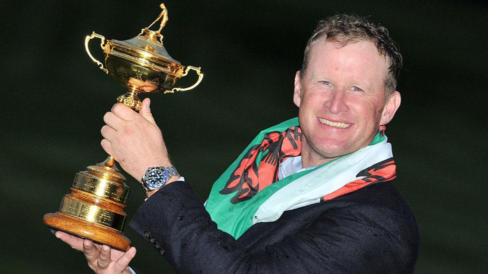 Jamie Donaldson with the Ryder Cup