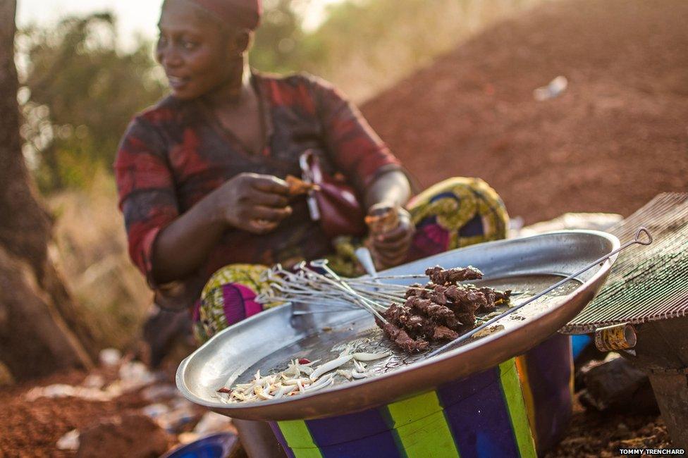 Woman selling food