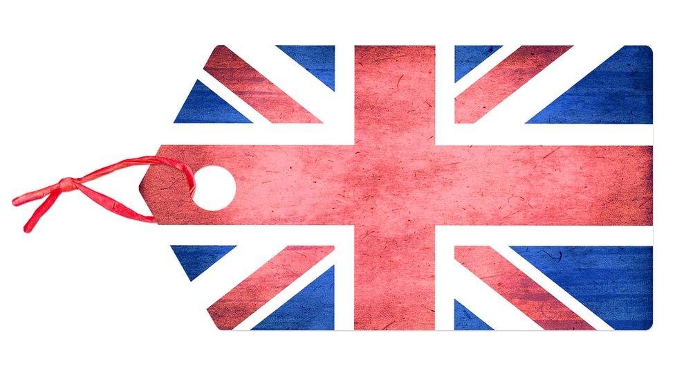 Union flag label