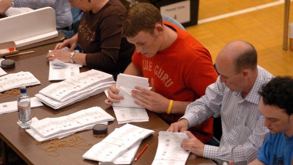 Votes being counted