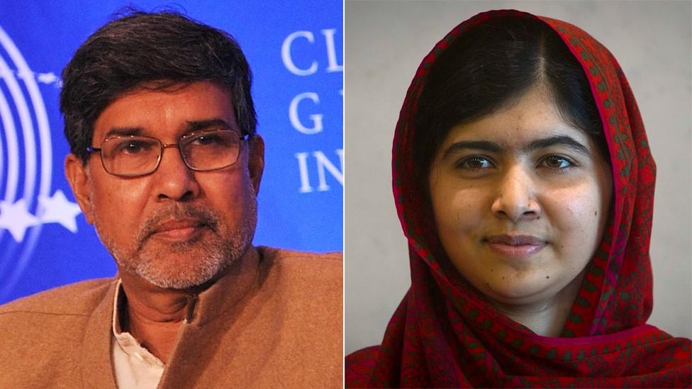 Kailash Satyarthi and Malala Yousafzai