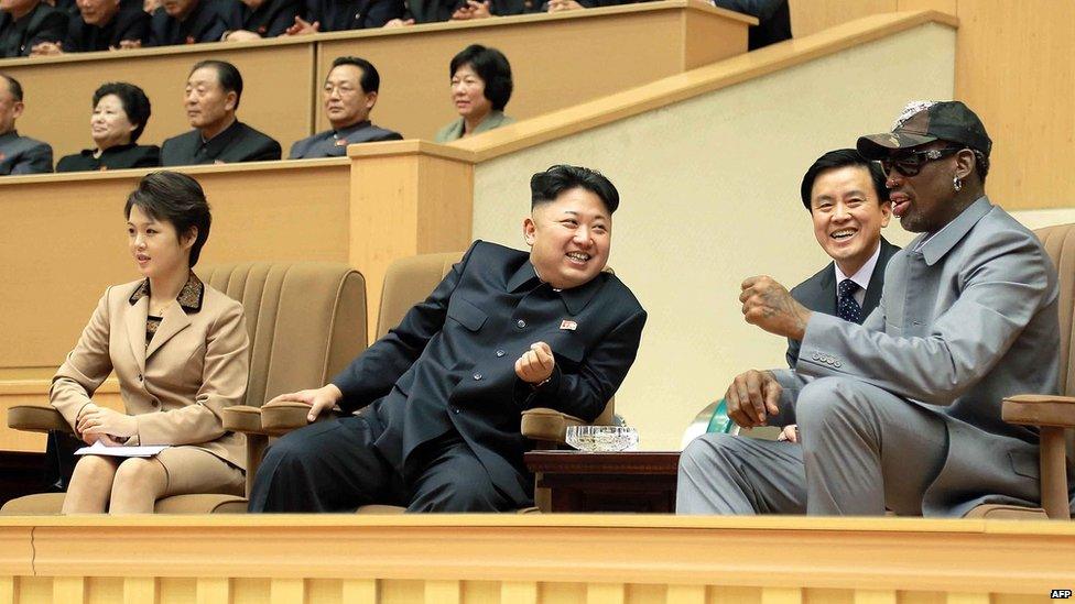 Kim Jong-un and his wife Ri Sol-Ju