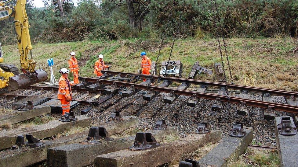 Boundary track being removed